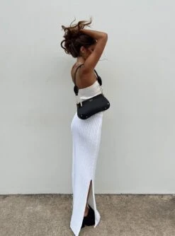 Princess Polly Santorini Knit Maxi Skirt White