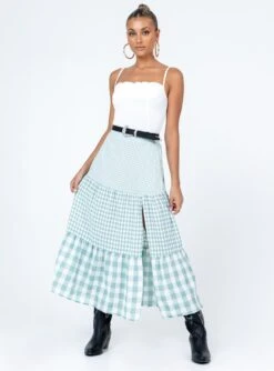 Princess Polly Noami Kate Midi Skirt Green