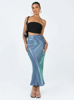 Princess Polly Tobin Maxi Skirt Mermaid Blue