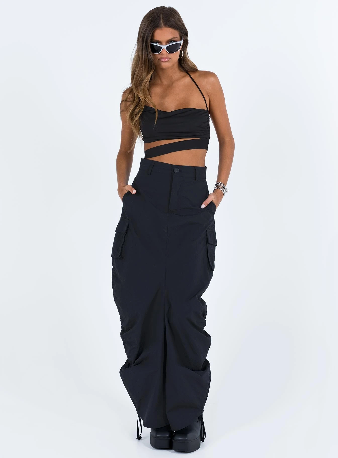 Baird Cargo Maxi Skirt Black 2 Baird Cargo Maxi Skirt Black - Image 2