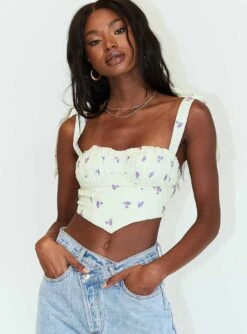 Princess Polly Zali Top Yellow