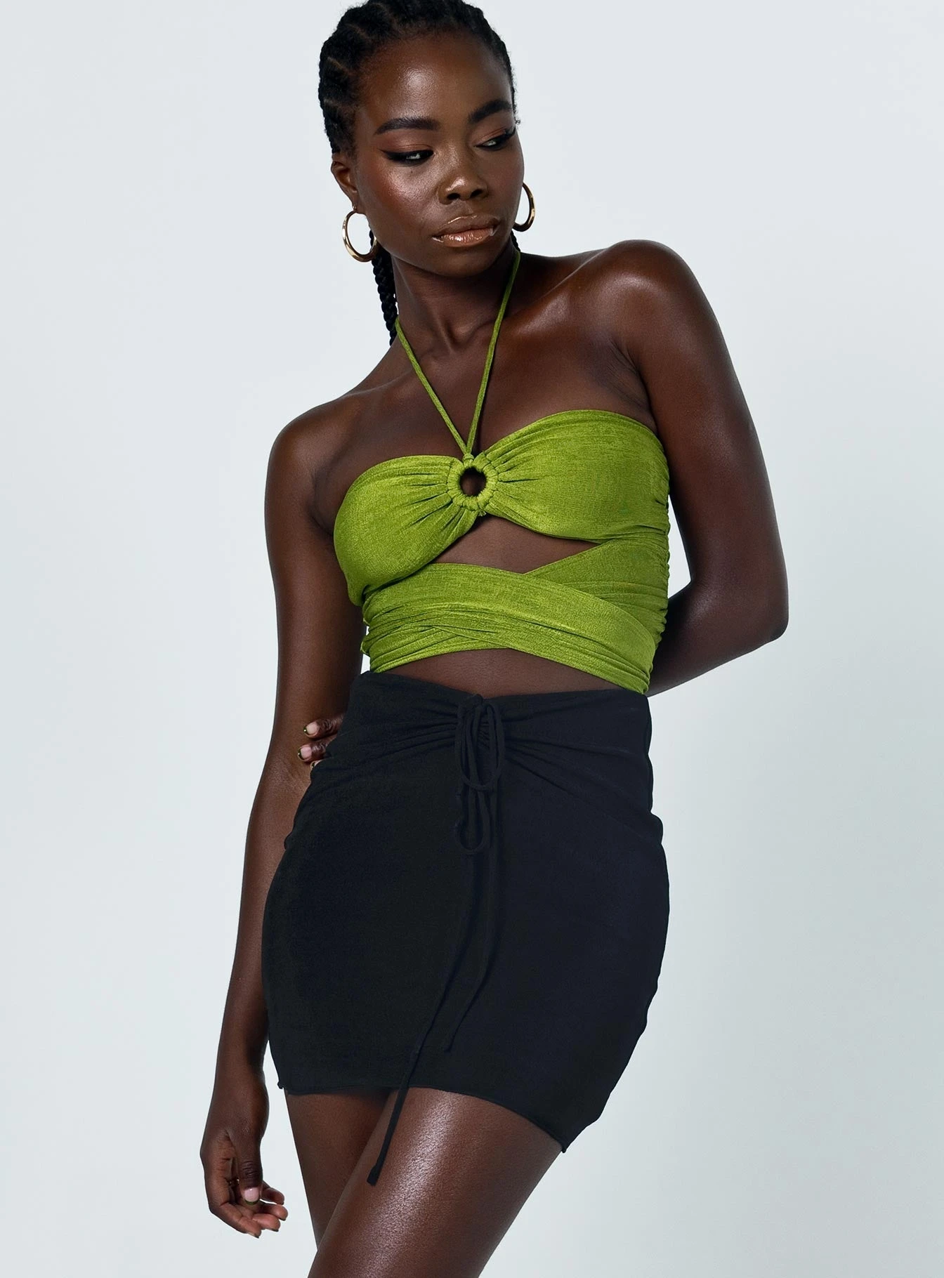 Princess Polly Jester Mini Skirt Black 1 Princess Polly Jester Mini Skirt Black