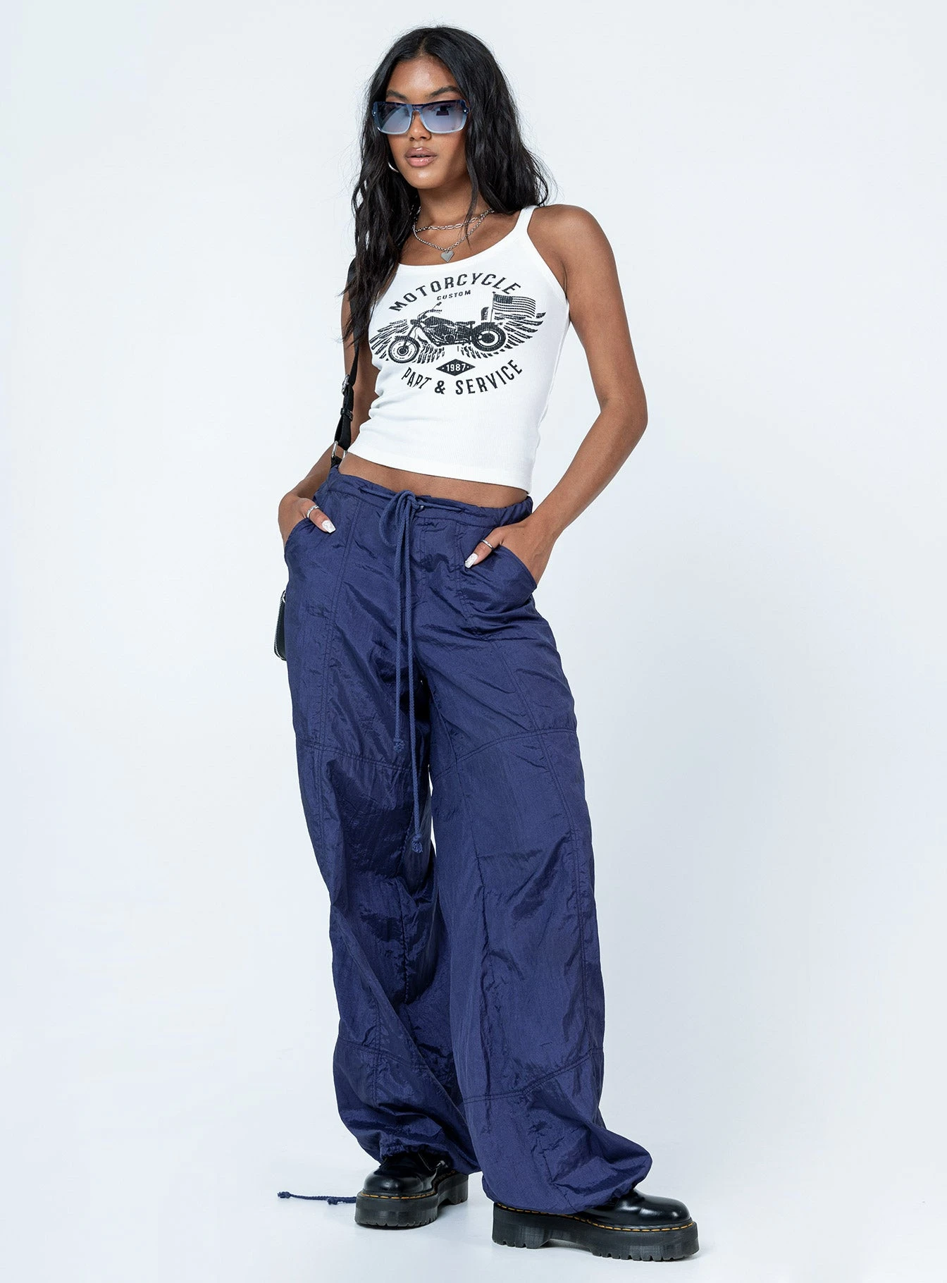 Princess Polly Moto Cami Top White 3 Princess Polly Moto Cami Top White - Image 3