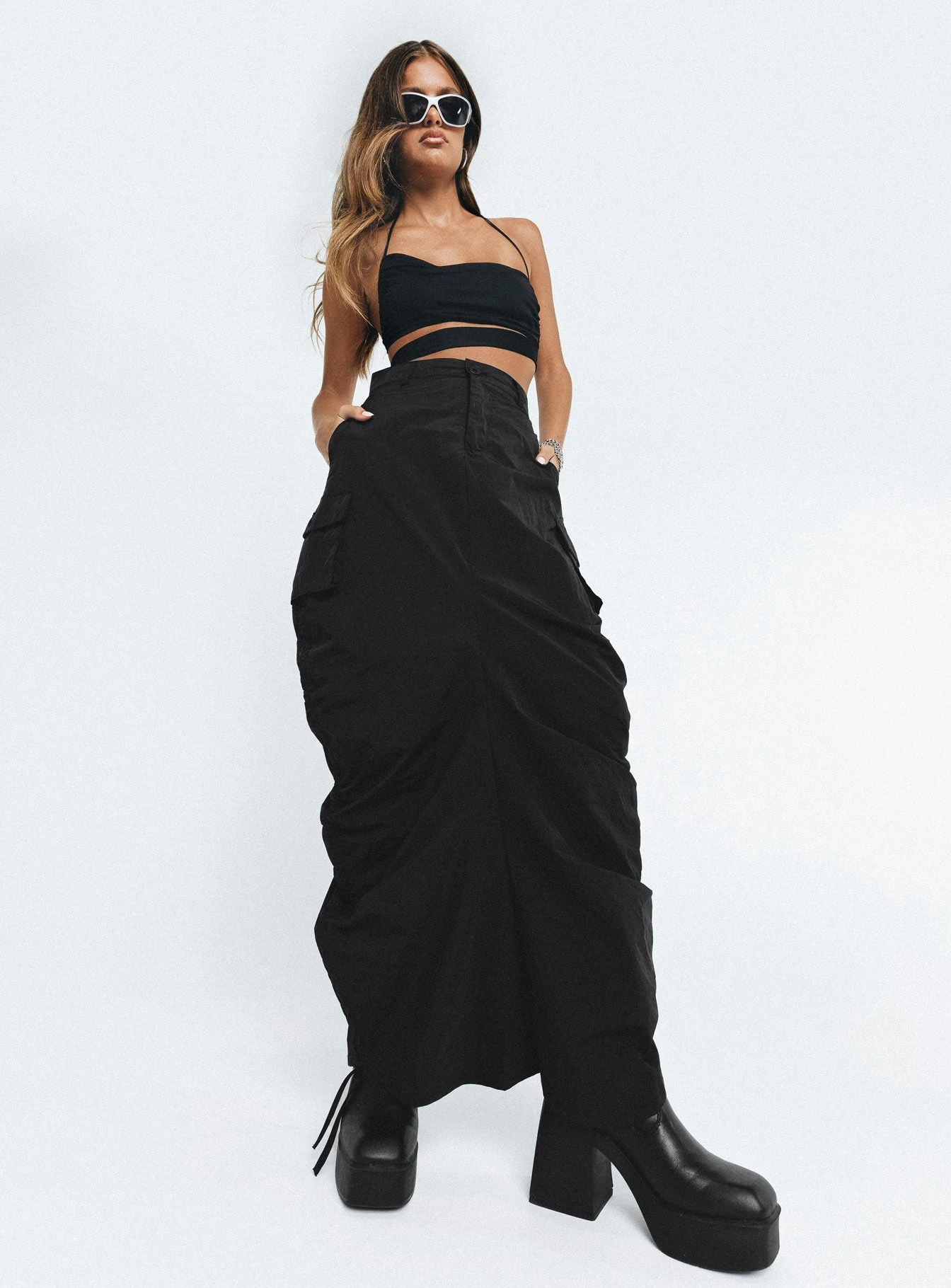 Baird Cargo Maxi Skirt Black 7 Baird Cargo Maxi Skirt Black - Image 7
