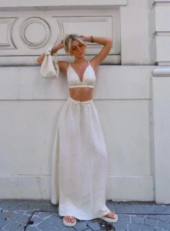 Alexandria Maxi Skirt Off White