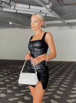 Desire Mini Skirt Black 7 Desire Mini Skirt Black -Polly Fashion Store Water Base PU Blend Rachael Top Black Water Base PU Blend Desire Mini Skirt Black 3